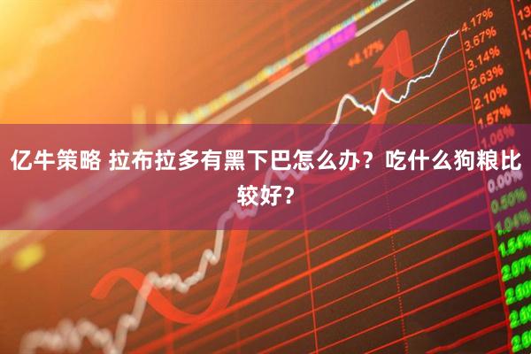 亿牛策略 拉布拉多有黑下巴怎么办？吃什么狗粮比较好？
